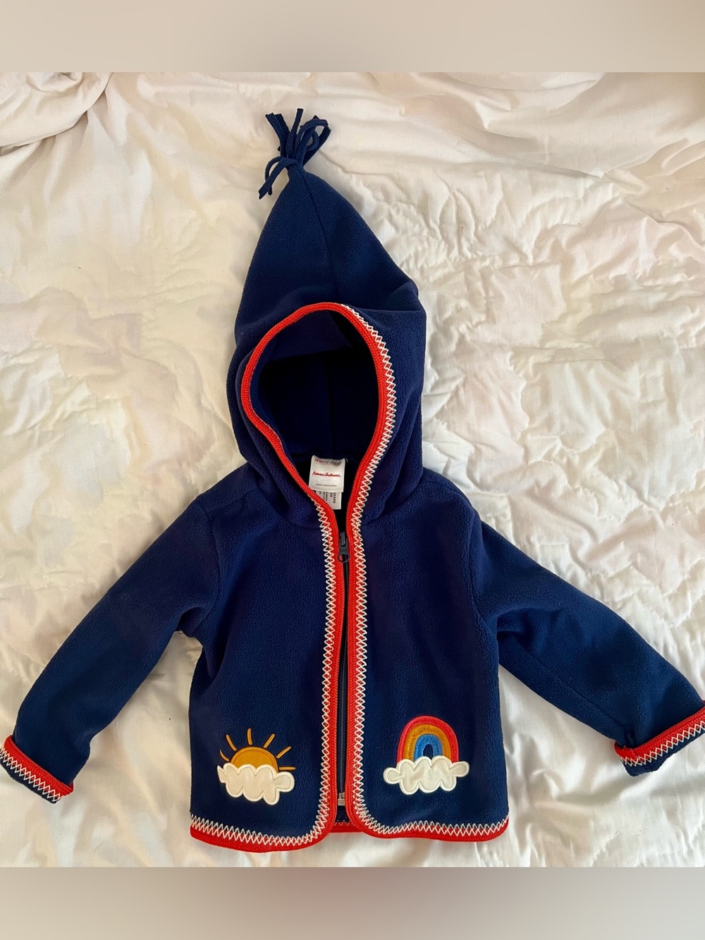 Hanna Andersson - Fleece Full Zip Rainbow/Sun Hooded Jacket